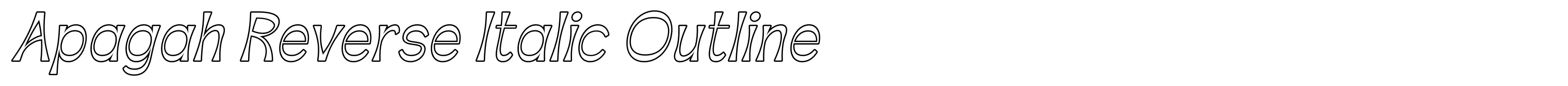 Apagah Reverse Italic Outline